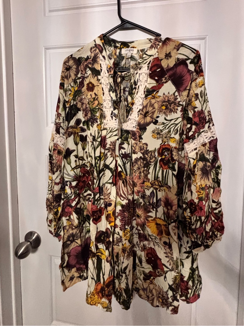 UMGEE Floral Boho Tunic Jacket - Multicolor Large